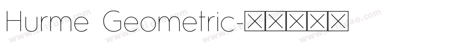 Hurme Geometric字体转换